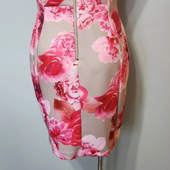 Calvin Klein Tan & Pink Floral Dress - Picture 10 of 14